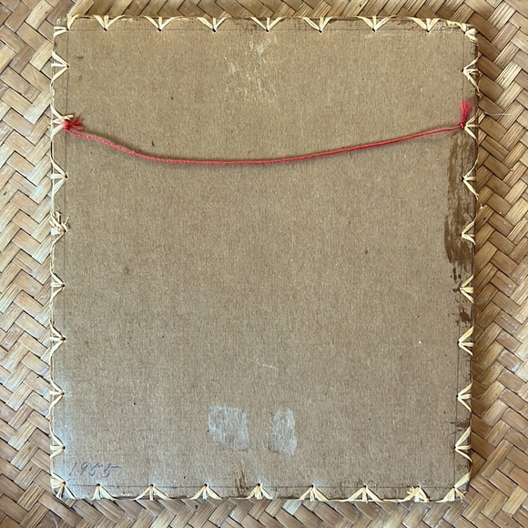 Vintage 1950’s Wicker Rattan Framed Print - Picture 8 of 9